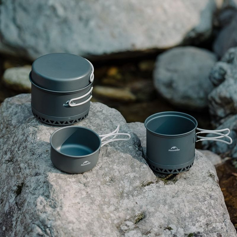 Набор посуды для кемпинга Naturehike CNK2300CJ0002 6976023929595 алюминий 2 ед 1,2 л