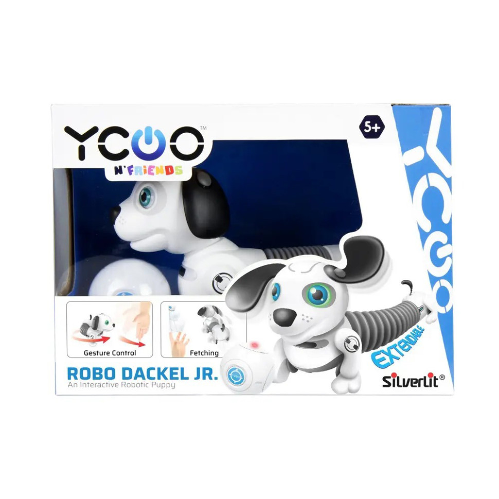 Интерактивная игрушка робот-собака DACKEL JUNIOR Silverlit 88578 на радиоуправлении