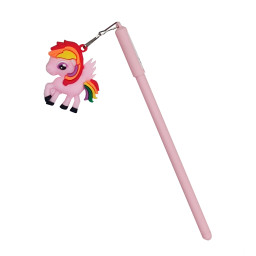 Ручка гелевая "Лошадка" Bambi MD-138-2(Pink) синяя 