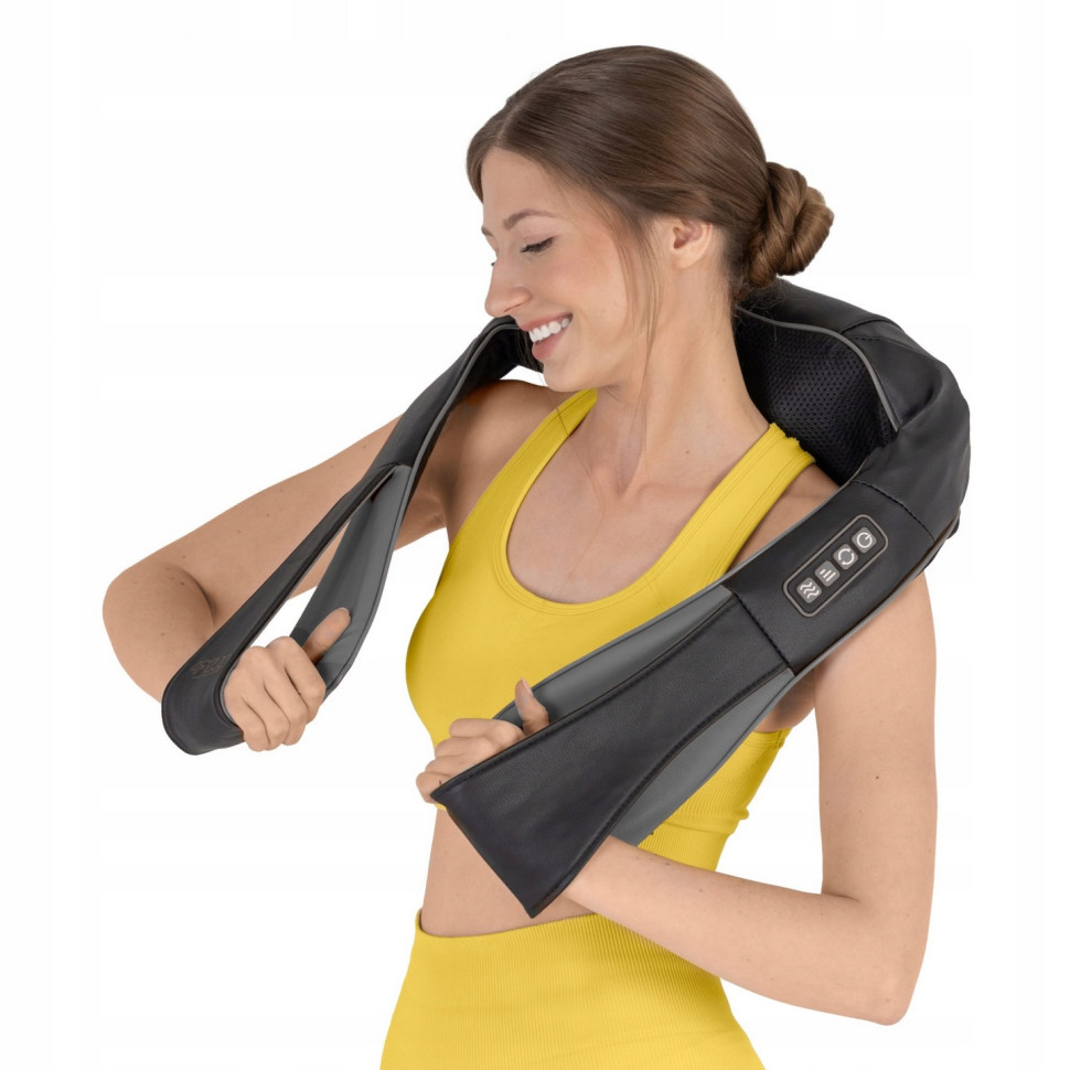 Накидка-масажер Shiatsu Pro+ 4FIZJO P-5907739319067 для шиї та спини, Black/Grey