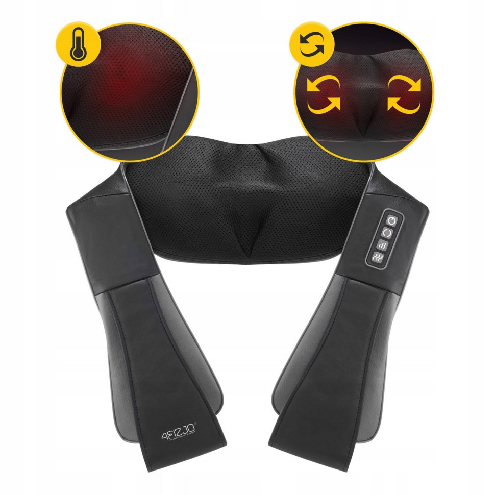 Накидка-масажер Shiatsu Pro+ 4FIZJO P-5907739319067 для шиї та спини, Black/Grey