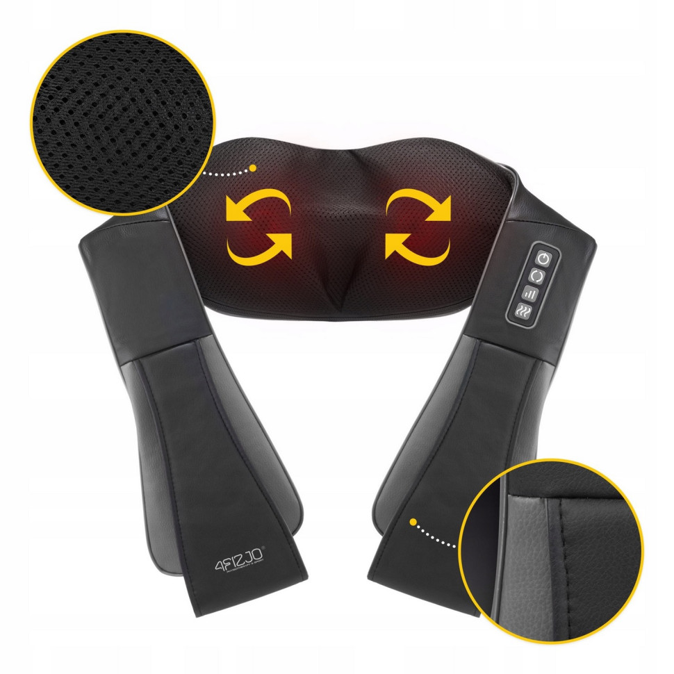 Накидка-масажер Shiatsu Pro+ 4FIZJO P-5907739319067 для шиї та спини, Black/Grey
