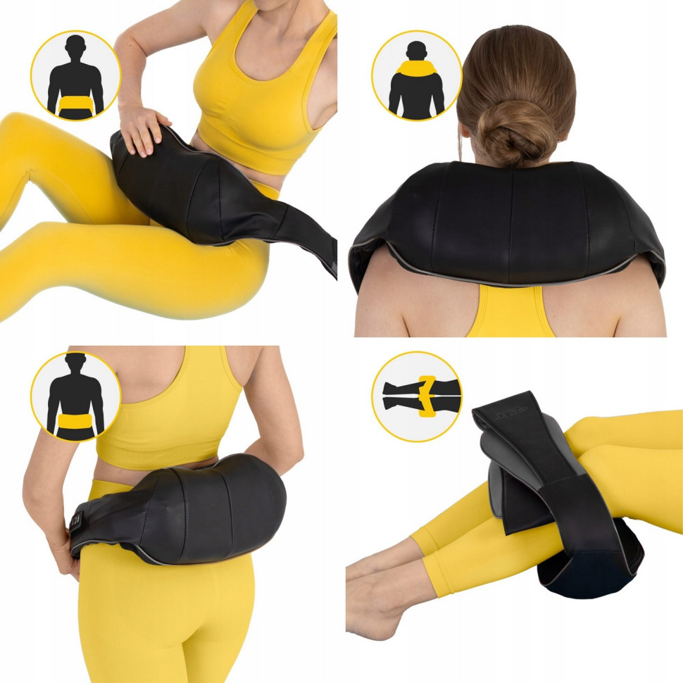 Накидка-масажер Shiatsu Pro+ 4FIZJO P-5907739319067 для шиї та спини, Black/Grey