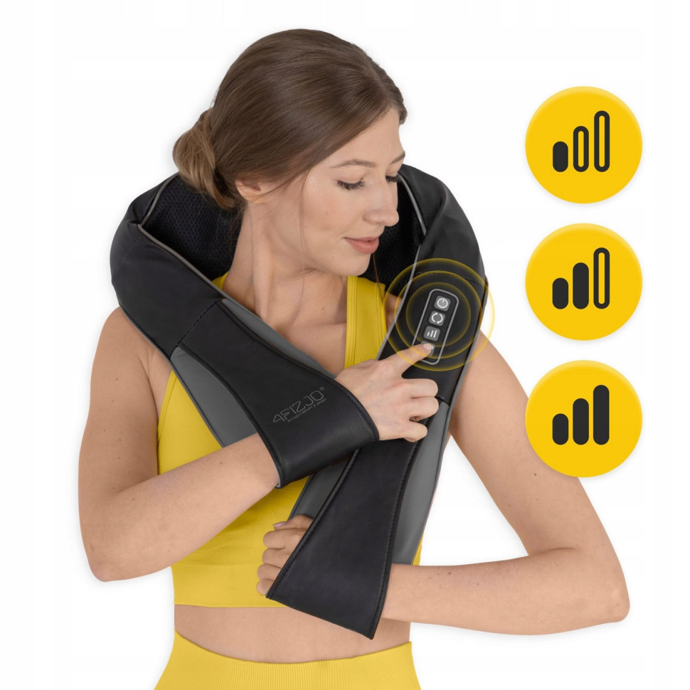 Накидка-масажер Shiatsu Pro+ 4FIZJO P-5907739319067 для шиї та спини, Black/Grey