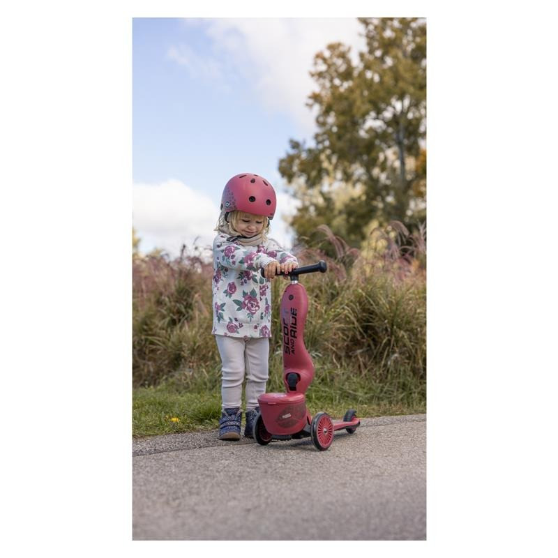 Самокат трансформер Highwaykick-1 Lifestyle Scoot and Ride SR-210621-WILDCAT, вишневый