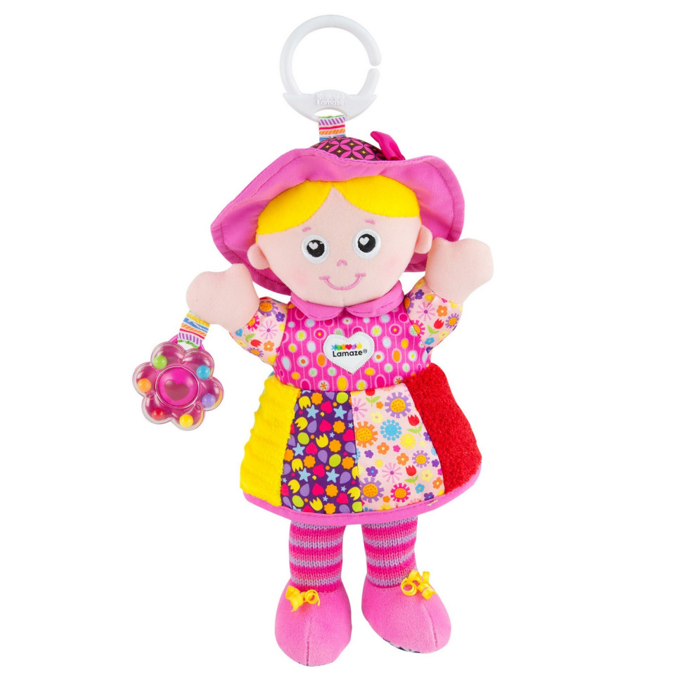 М'яка іграшка-підвіска Лялька Емілі  Lamaze L27026 з брязкальцем 