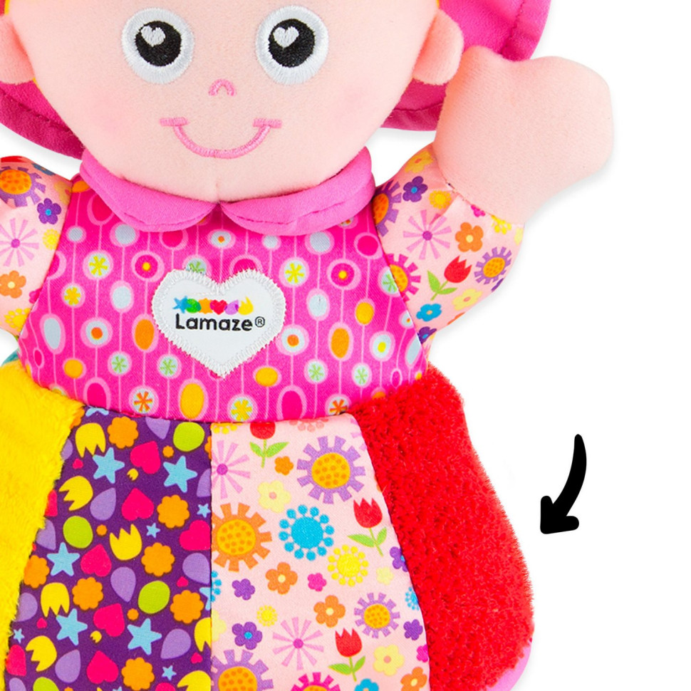 М'яка іграшка-підвіска Лялька Емілі  Lamaze L27026 з брязкальцем 