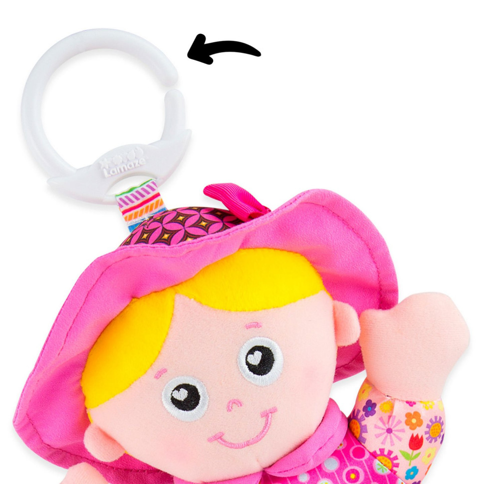 М'яка іграшка-підвіска Лялька Емілі  Lamaze L27026 з брязкальцем 