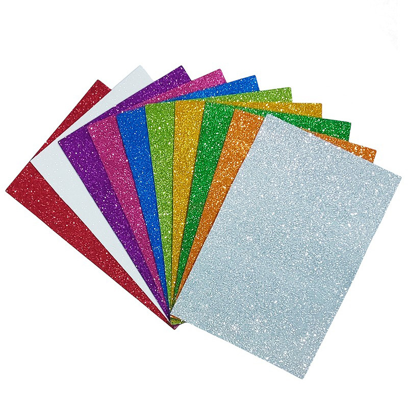 Набор цветного фоамирана с глиттером Bambi 17GLKA4-Mix1, 1,7-0,1 мм 10 листов