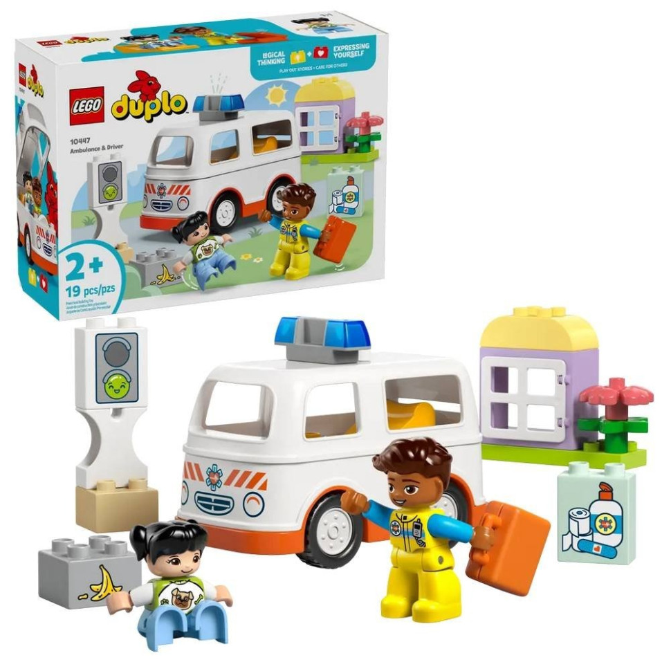 Конструктор Швидка допомога та водій LEGO 10447, 19 деталей