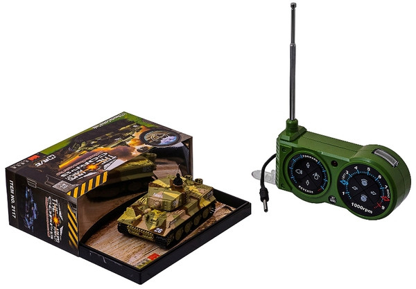 Танк микро на радиоуправлении 1:72 Tiger со звуком