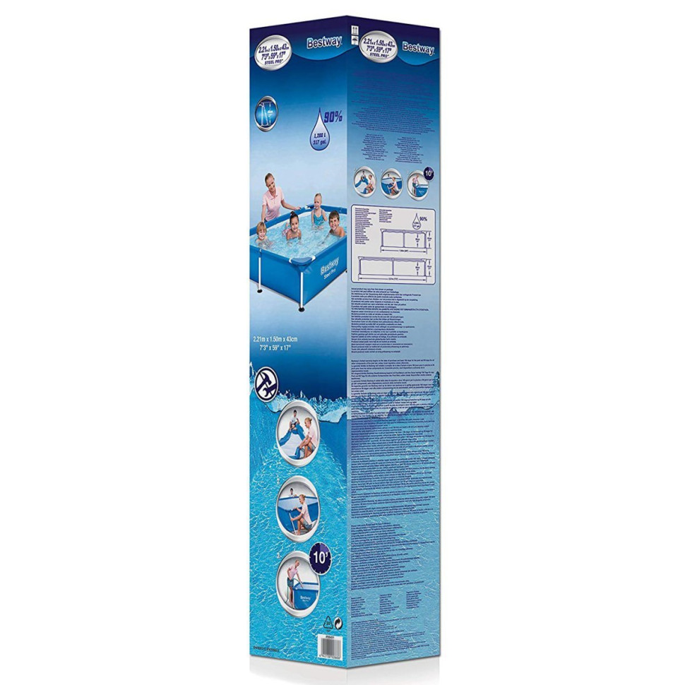 Каркасный бассейн Bestway 56401, 221х150х43 см, 1200 л