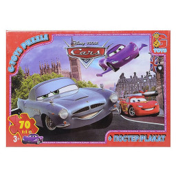 Дитячий пазл "Тачки" G-Toys Z10217 плакат 70 елементів
