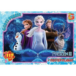 Пазл детский "Frouzen" Ледяное Сердце G-Toys FR056, 117 элементов