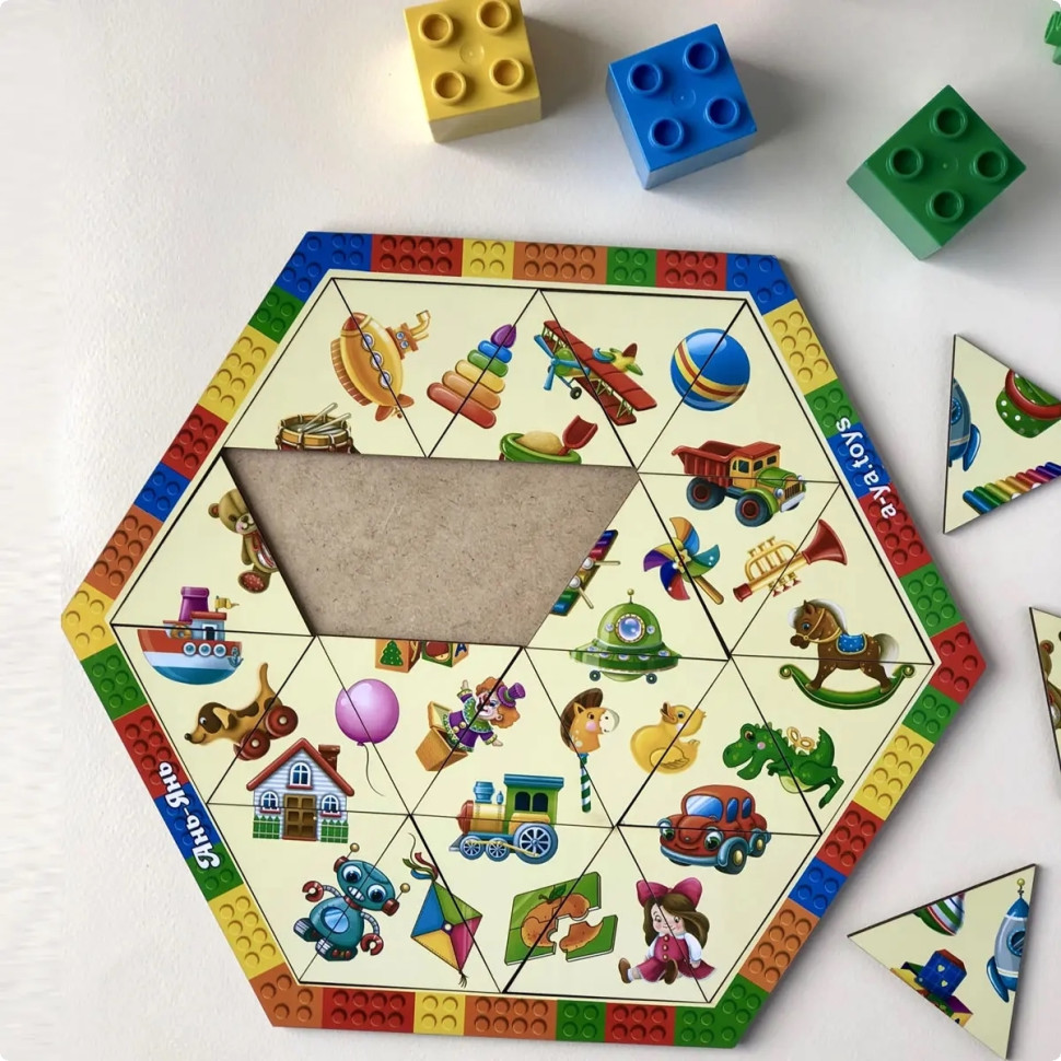 Деревянный пазл-вкладыш 