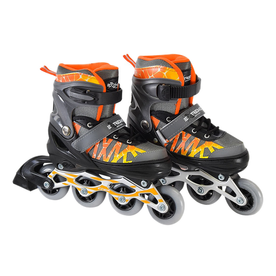 Дитячі ролики Extreme Motion Bambi RL2436 колеса що світяться, сірий, S (30-33)