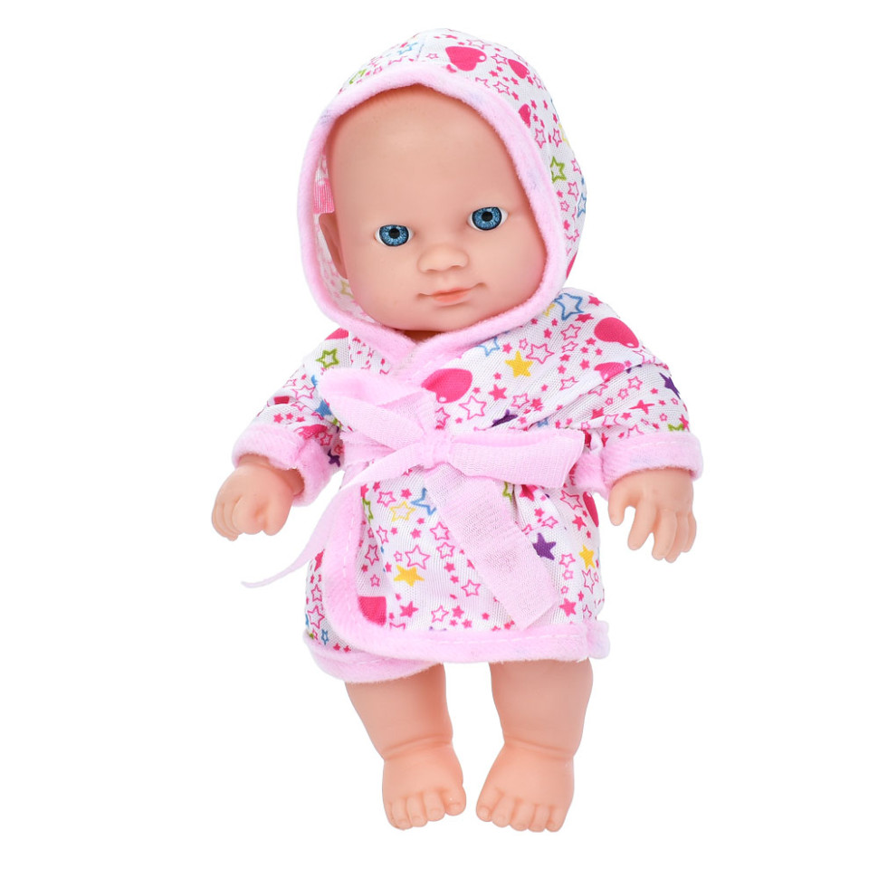 Дитяча іграшка Пупс у халаті Bambi A201-U(Pink) 21 см
