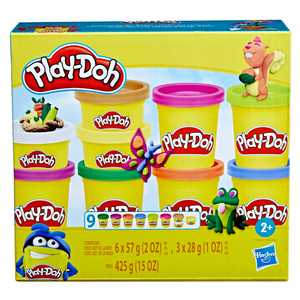 Набор для творчества с пластилином из 9 баночек Play-Doh F7966