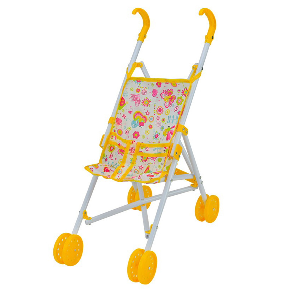 Дитяча колясочка для ляльок «Метелики» Bambi 886K-8 прогулянкова, складна
