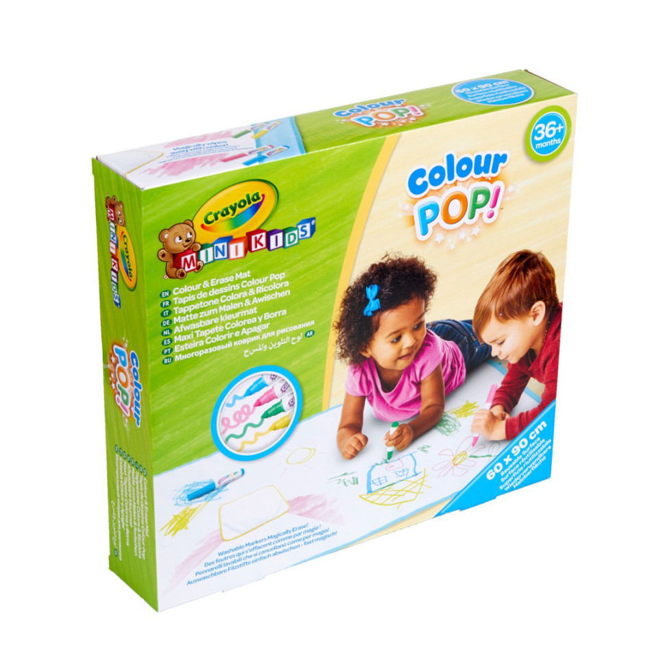 Багаторазовий килимок для малювання Mini Kids Crayola 81-8132, 4 фломастери