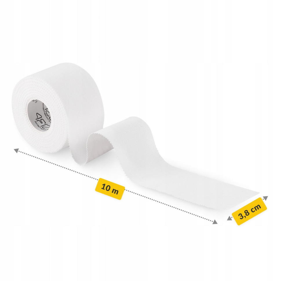 Стрічка кінезіологічна Rigid Tape 4FIZJO P-5905973400817 White 3.8 см x 10 м, кінезіо тейп