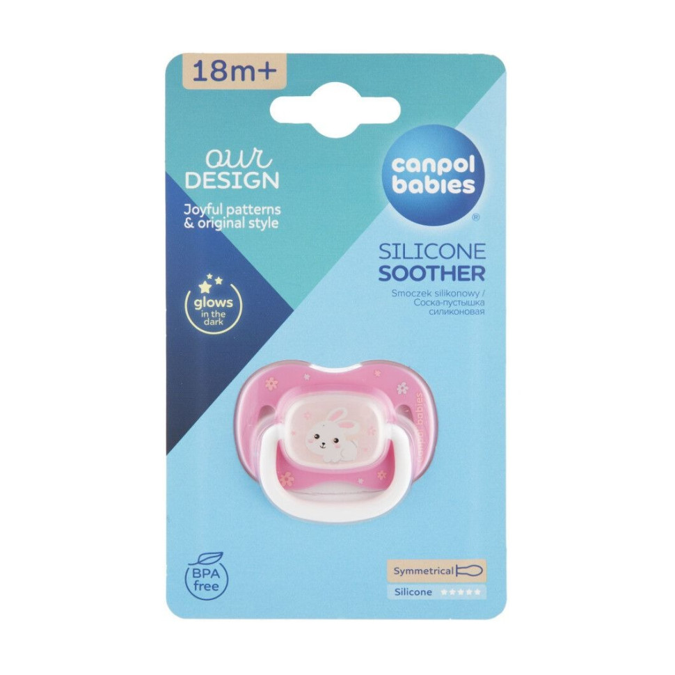 Дитяча силіконова пустушка Bunny & Company Canpol babies 23/270_pin