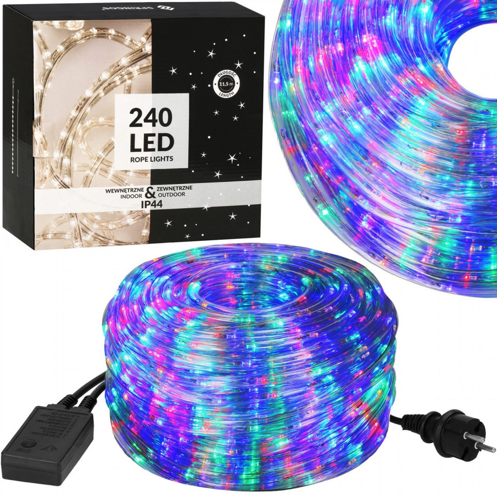 Гирлянда дюралайт уличная Rope Lights Springos CL1202, 10 м 240 LED, Mix