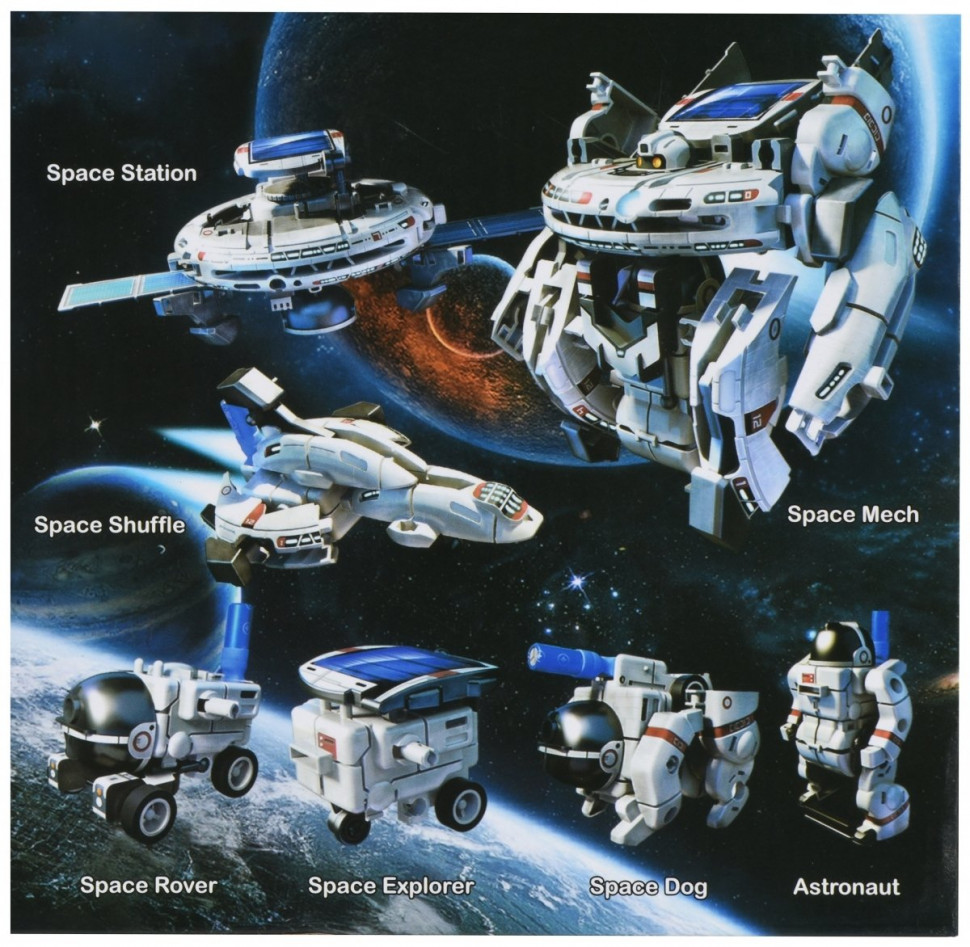 Конструктор электрик Космический флот Same Toy 7 в 1 на солнечной батарее 2117Ut