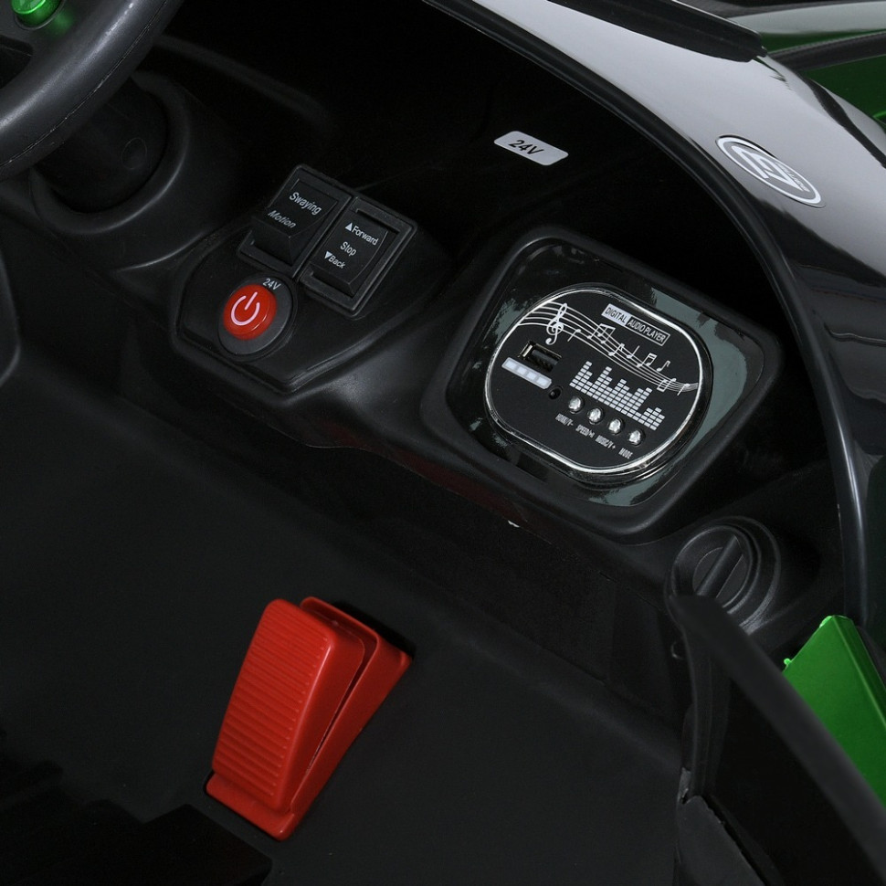 Дитячий електромобіль Bambi Racer M 5053EBLRS-5 MP3+USB, AUX, екошкіра, зелений  