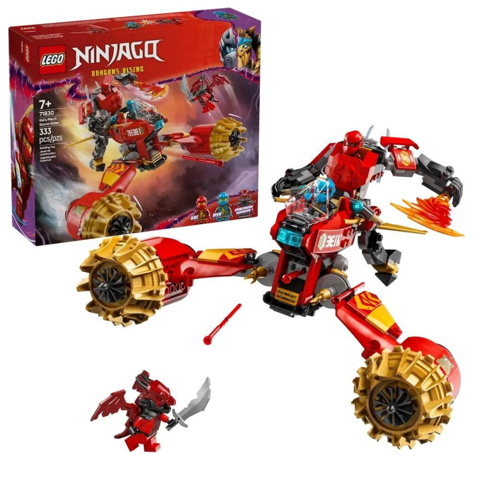 Конструктор Штормовий робот-вершник Кая LEGO 71830, 333 деталі