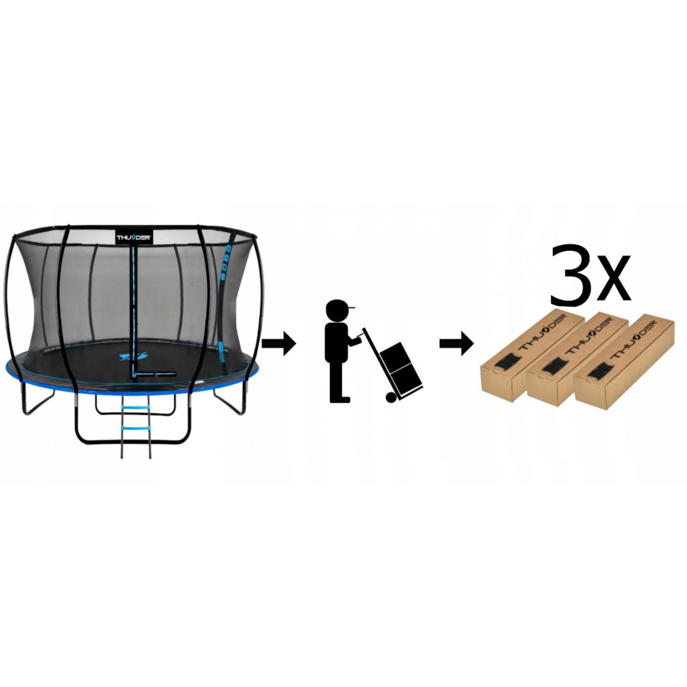 Батут с внутренней сеткой Thunder INSIDE-ULTRA-14FT-BLUE Black/Blue 435 см 