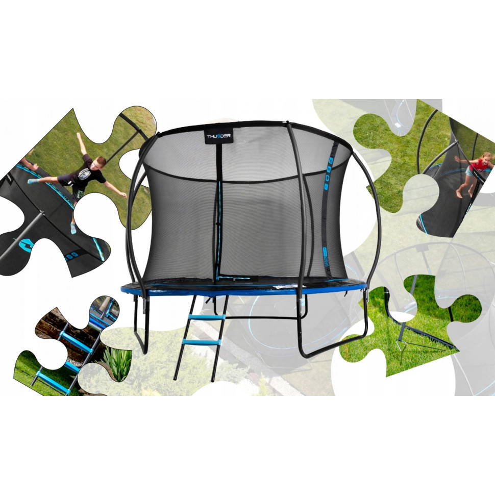 Батут с внутренней сеткой Thunder INSIDE-ULTRA-14FT-BLUE Black/Blue 435 см 