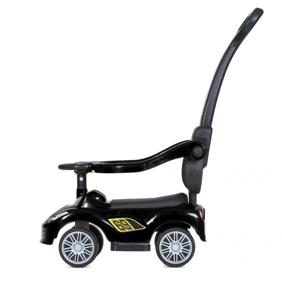 Дитяча каталка-толокар Bambi Racer M 5728L-2 чорний, з батьківською ручкою