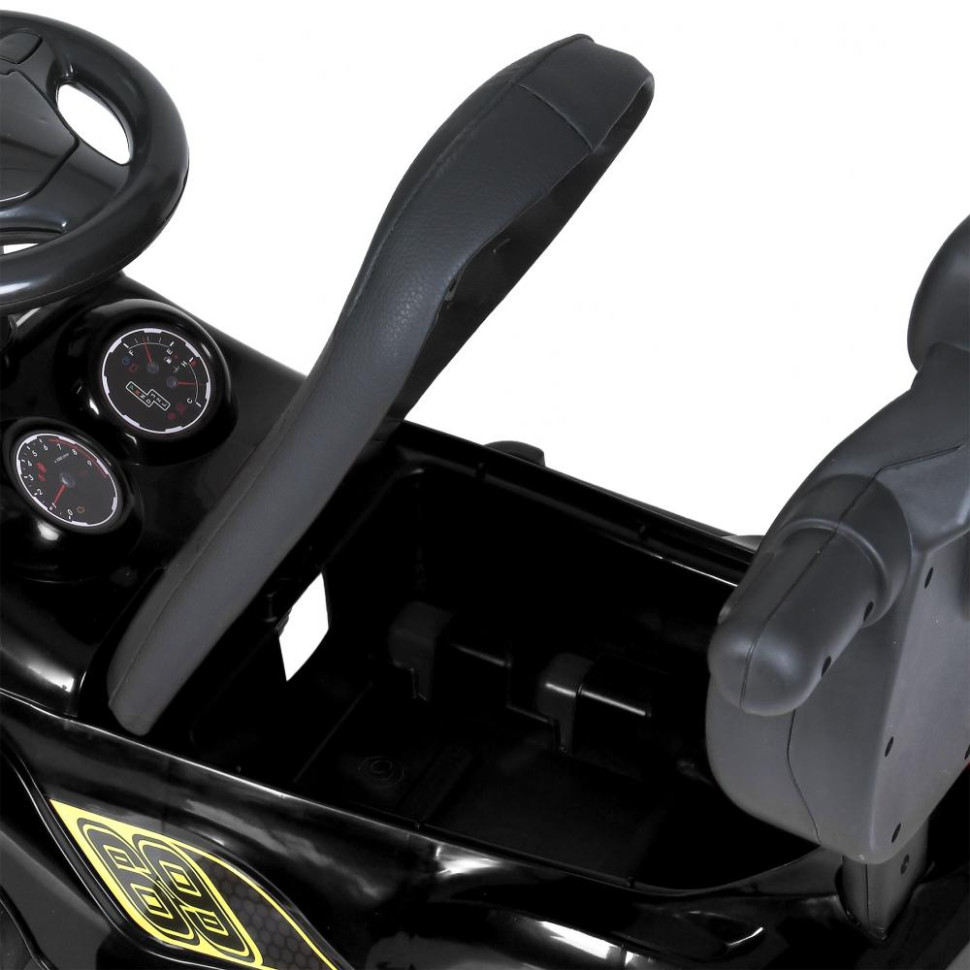 Дитяча каталка-толокар Bambi Racer M 5728L-2 чорний, з батьківською ручкою