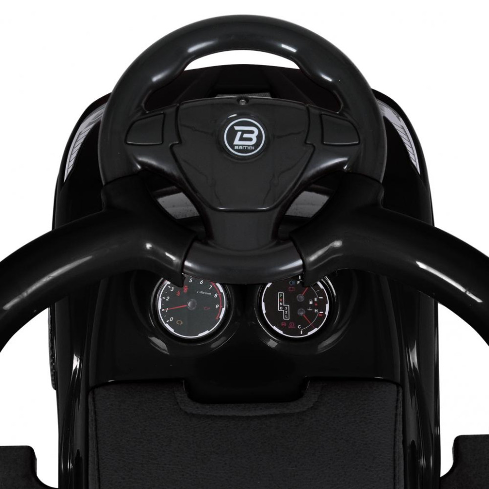 Дитяча каталка-толокар Bambi Racer M 5728L-2 чорний, з батьківською ручкою