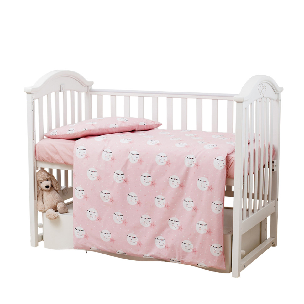 Постільний комплект Moon pink Premium Glamour Limited Twins 3064-PGNEWM-08, 3 елементи