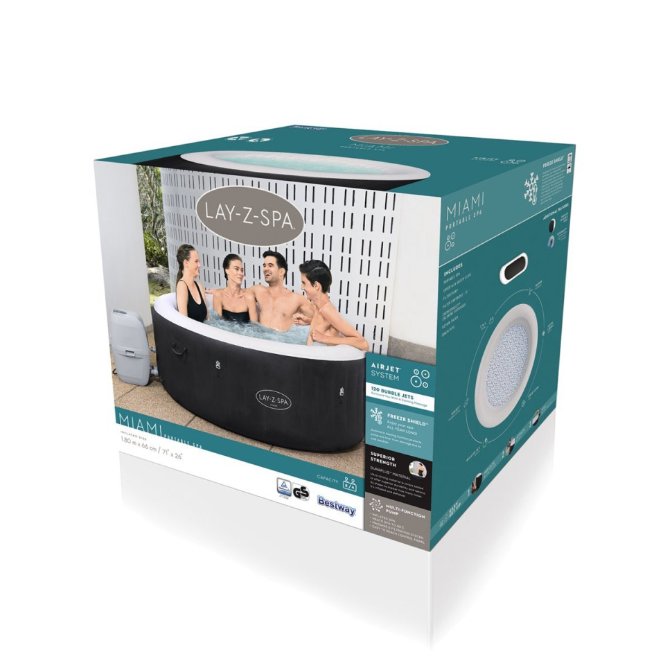 Басейн-джакузі Bestway 60001 (180-66 см), 669 л