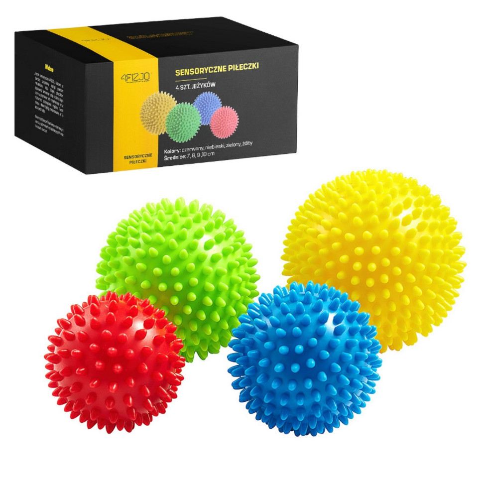 Массажные мячи с шипами Spike Balls 4FIZJO 4FJ0115, 4 шт