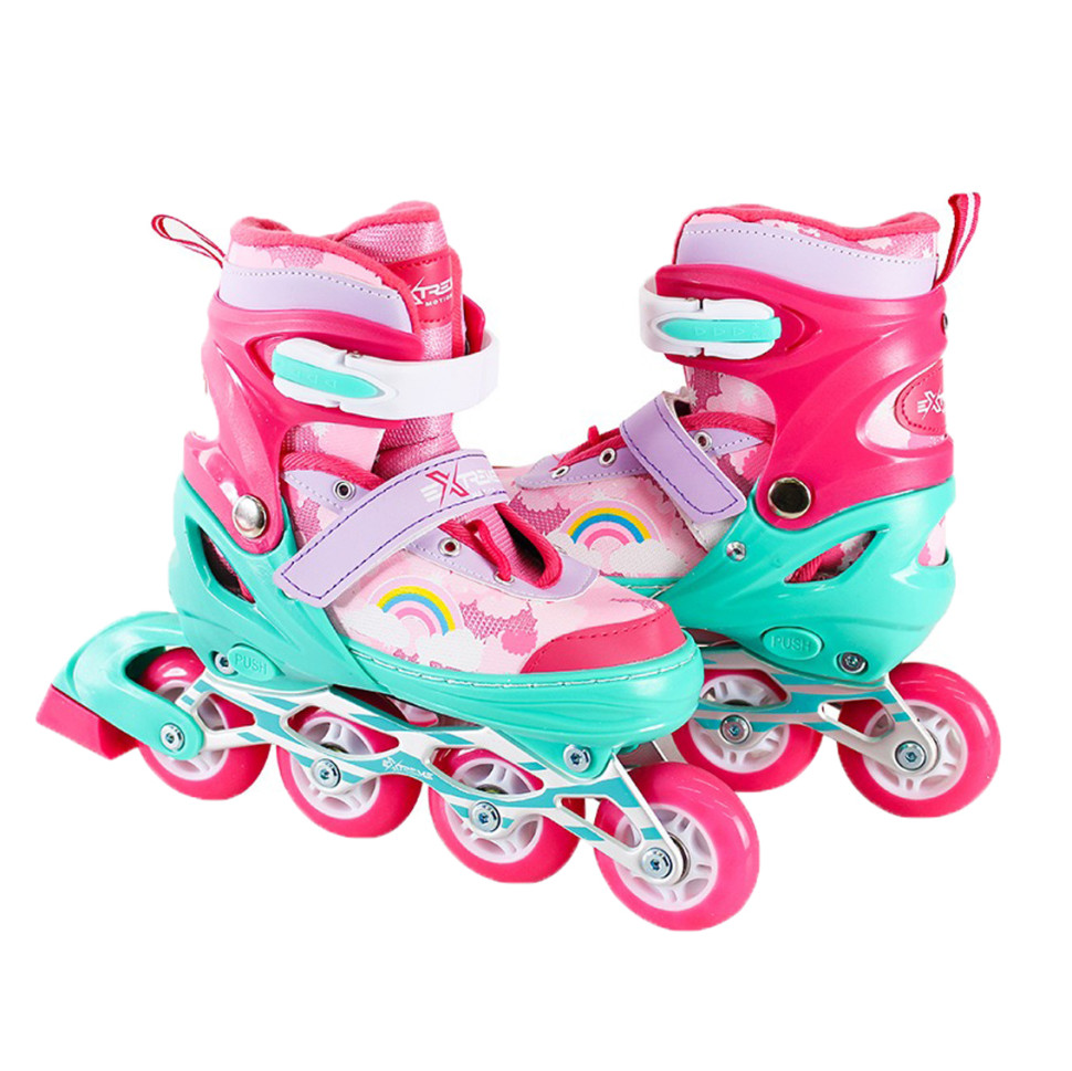 Детские ролики Extreme Motion Bambi RL2430(Pink) светящиеся колеса, розовый, S (30-33)