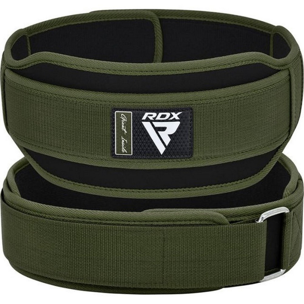 Пояс для важкої атлетики RX5 Double Belt RDX Inc Limited WBD-RX5AG-L, неопреновий, Army Green, L
