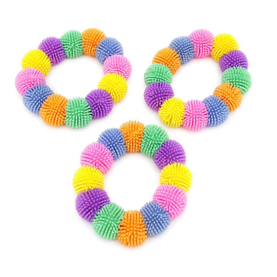 Дитячий браслет Кольорові кульки Bambi SA1065 діаметр кульки 1,5 см