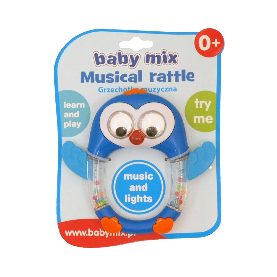 Музыкальная погремушка Пингвин Baby Mix KP-0693 пластиковая