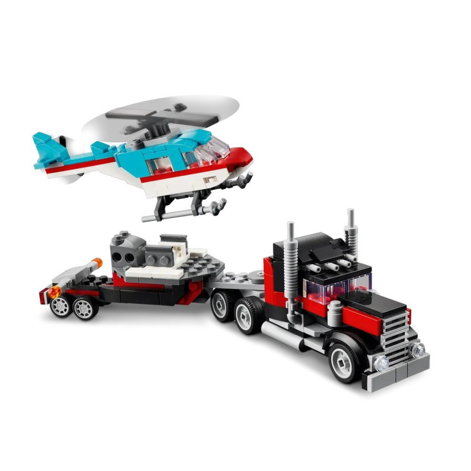 Конструктор Бортова вантажівка з вертольотом LEGO 31146, 270 деталей