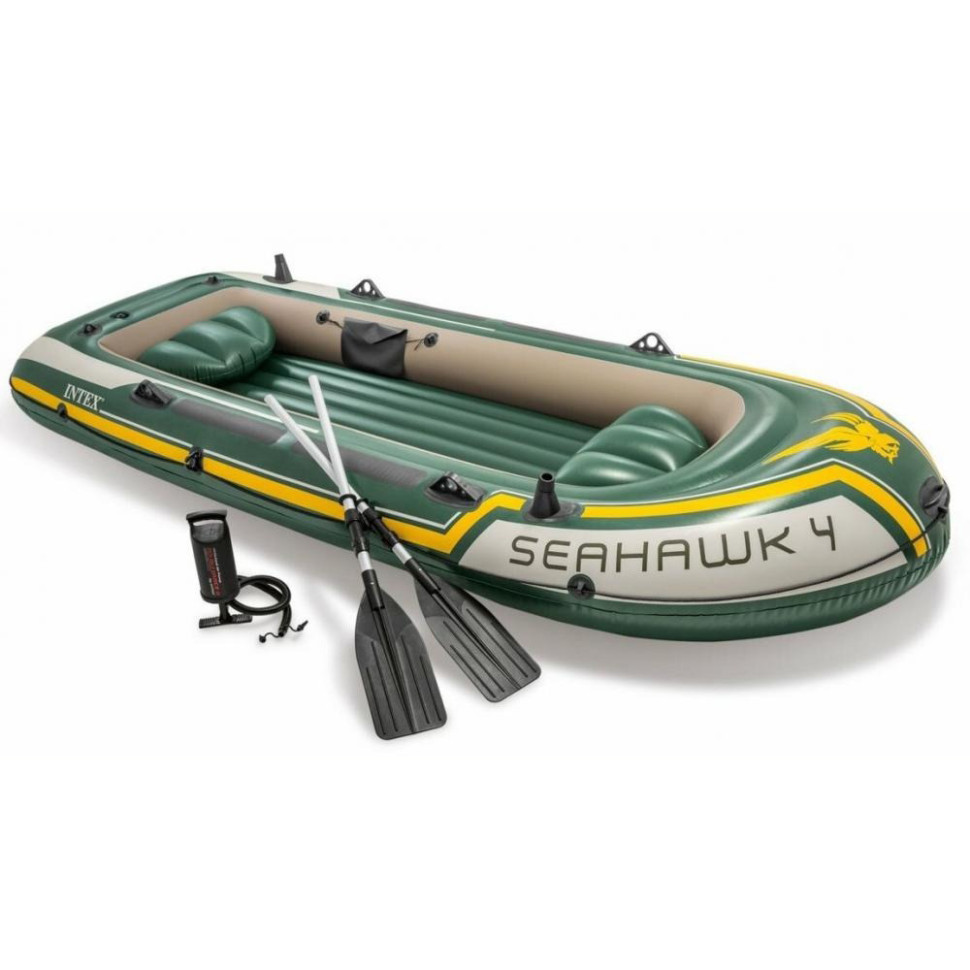 Лодка туристическая трехместная SEA HAWK Intex 68351, 338 х 127 х 50 см
