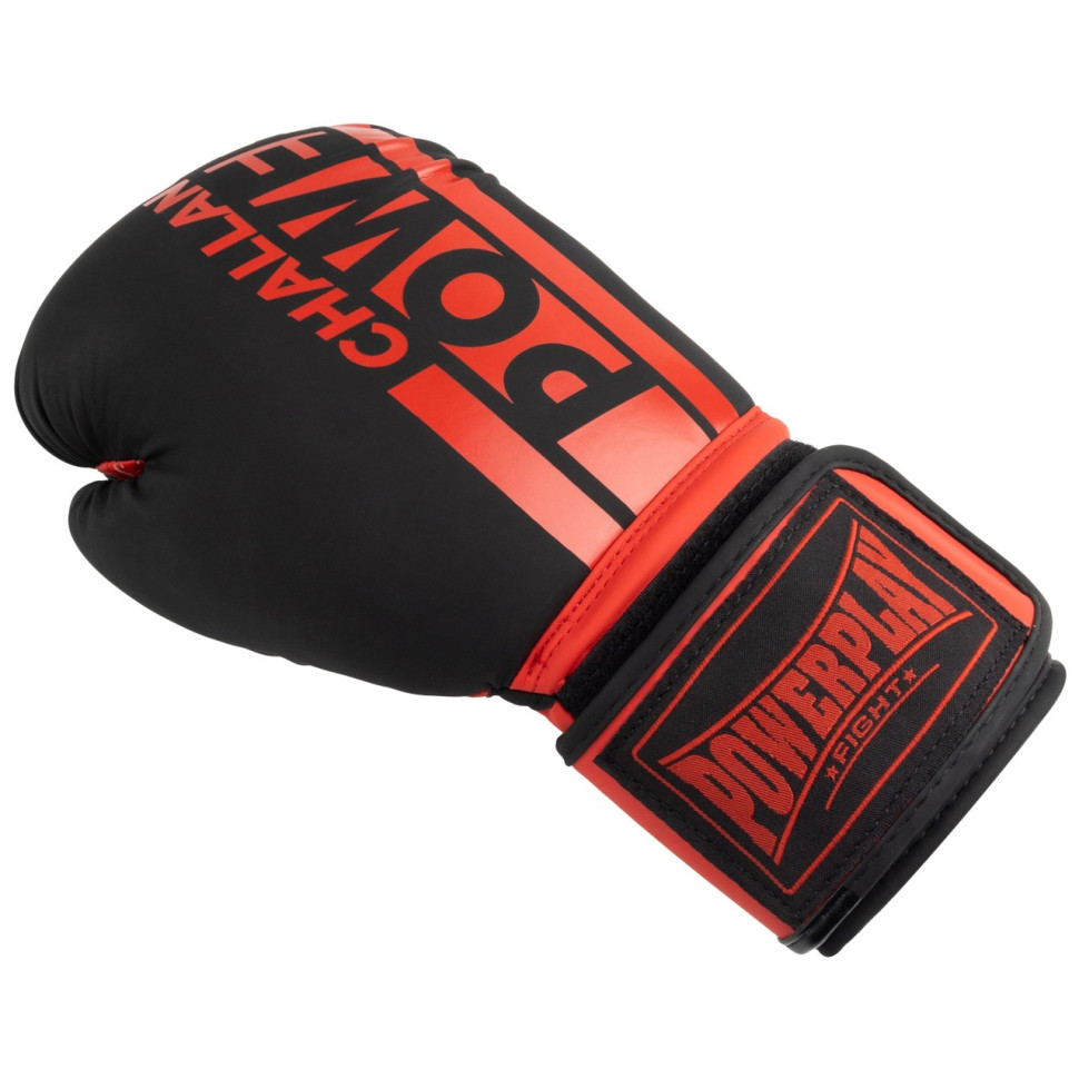 Боксерські рукавиці 3086 Matt Challenger PowerPlay PP_3086_16oz_Bl/Red, Чорно-Червоні 16 унцій
