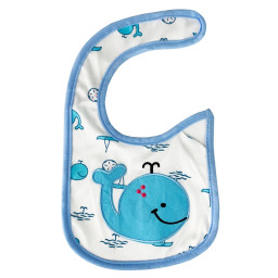 Слюнявчик тканевый "Whale" Mega Zayka MGZ-0614-9 на липучке Слюнявчик тканевый "Whale" Mega Zayka MGZ-0614-9 на липучке