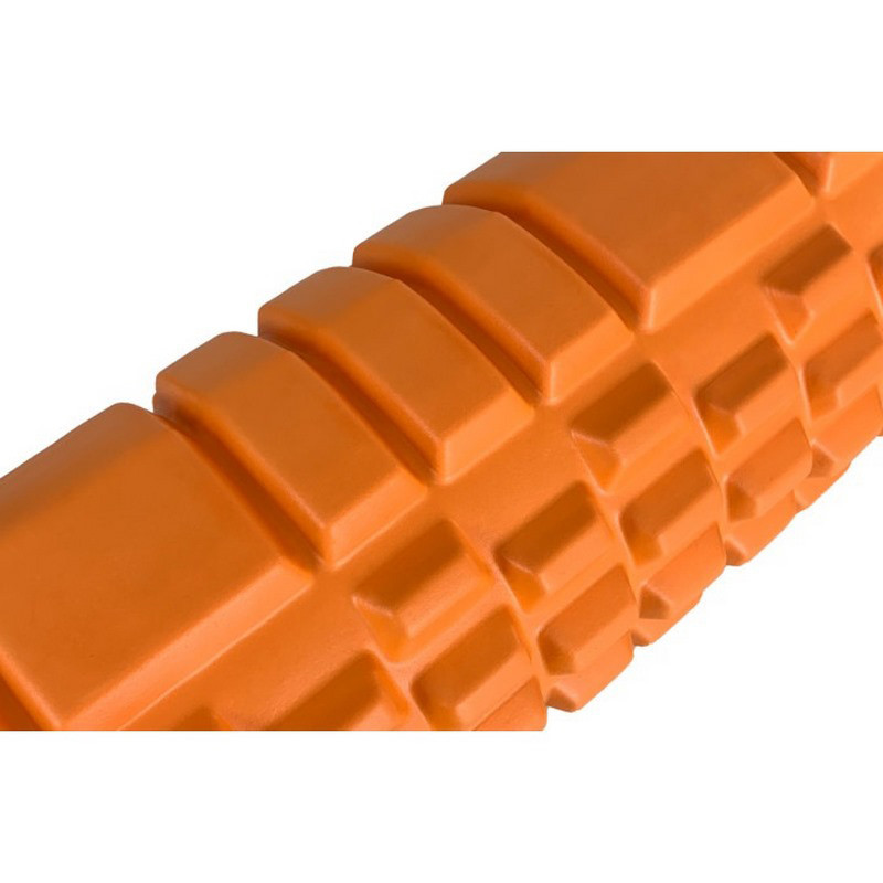 Масажний ролик Grid Roller 1.1 EasyFit EF-2020a-OR 33 см, міцний масажер, помаранчевий