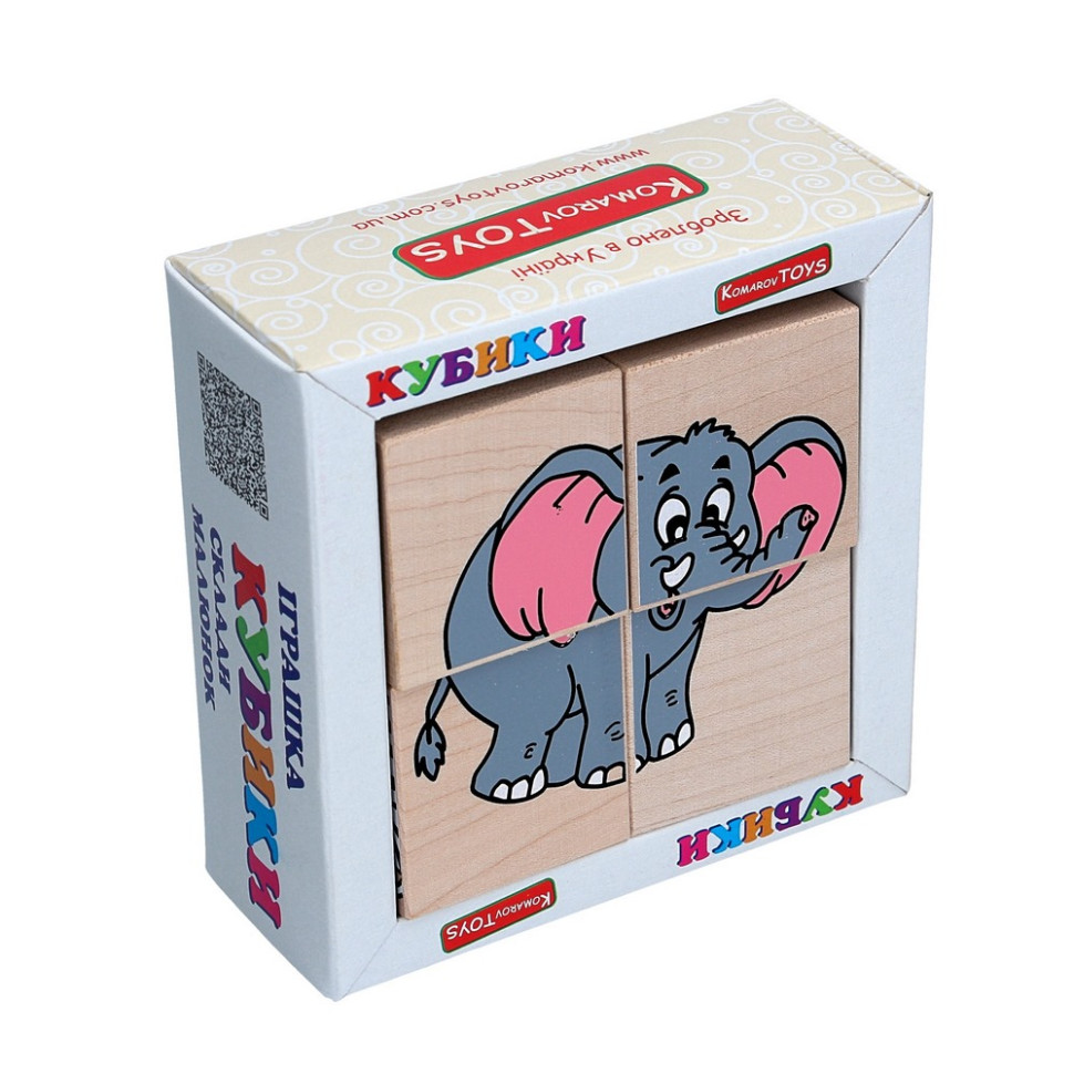Детский деревянный кубик 