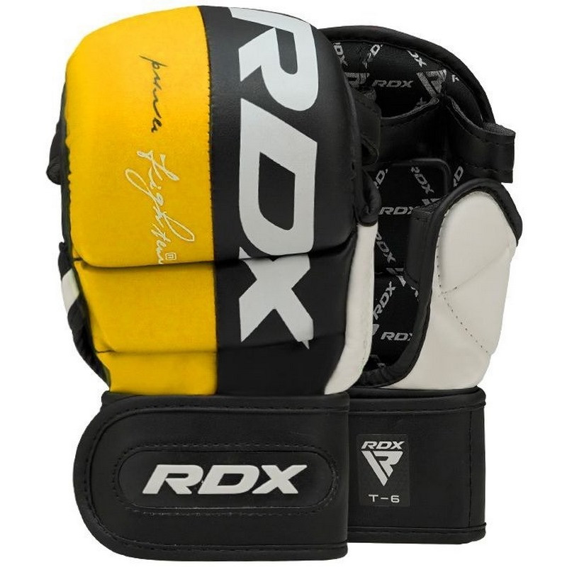 Рукавиці для ММА T6 Plus Rex RDX Inc Limited GGR-T6Y-M+ Yellow, M (капа в комплекті)