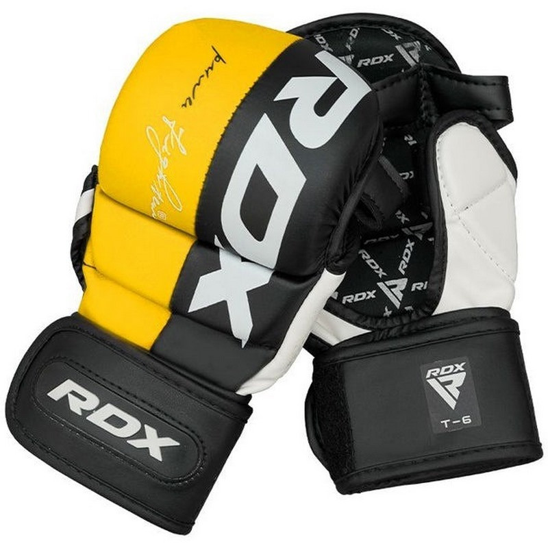 Рукавиці для ММА T6 Plus Rex RDX Inc Limited GGR-T6Y-M+ Yellow, M (капа в комплекті)